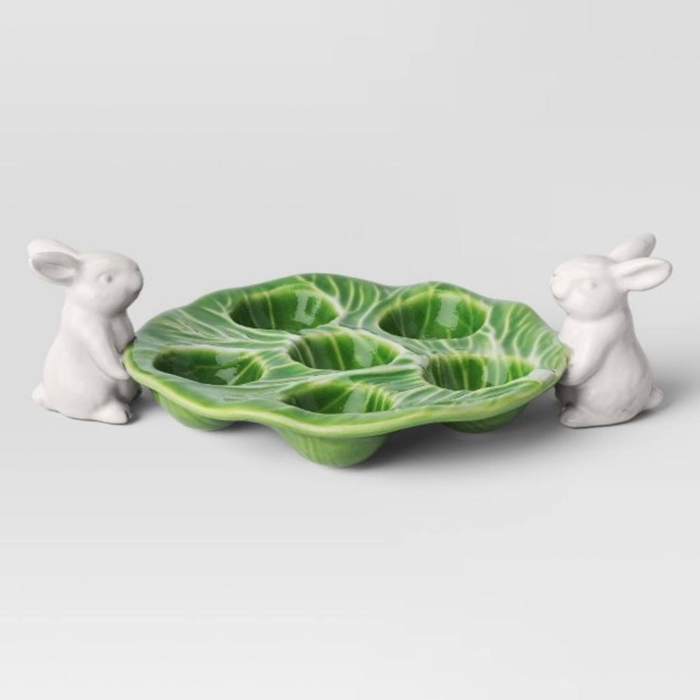 Stoneware Cabbage Egg Serving Platter - Threshold Easter